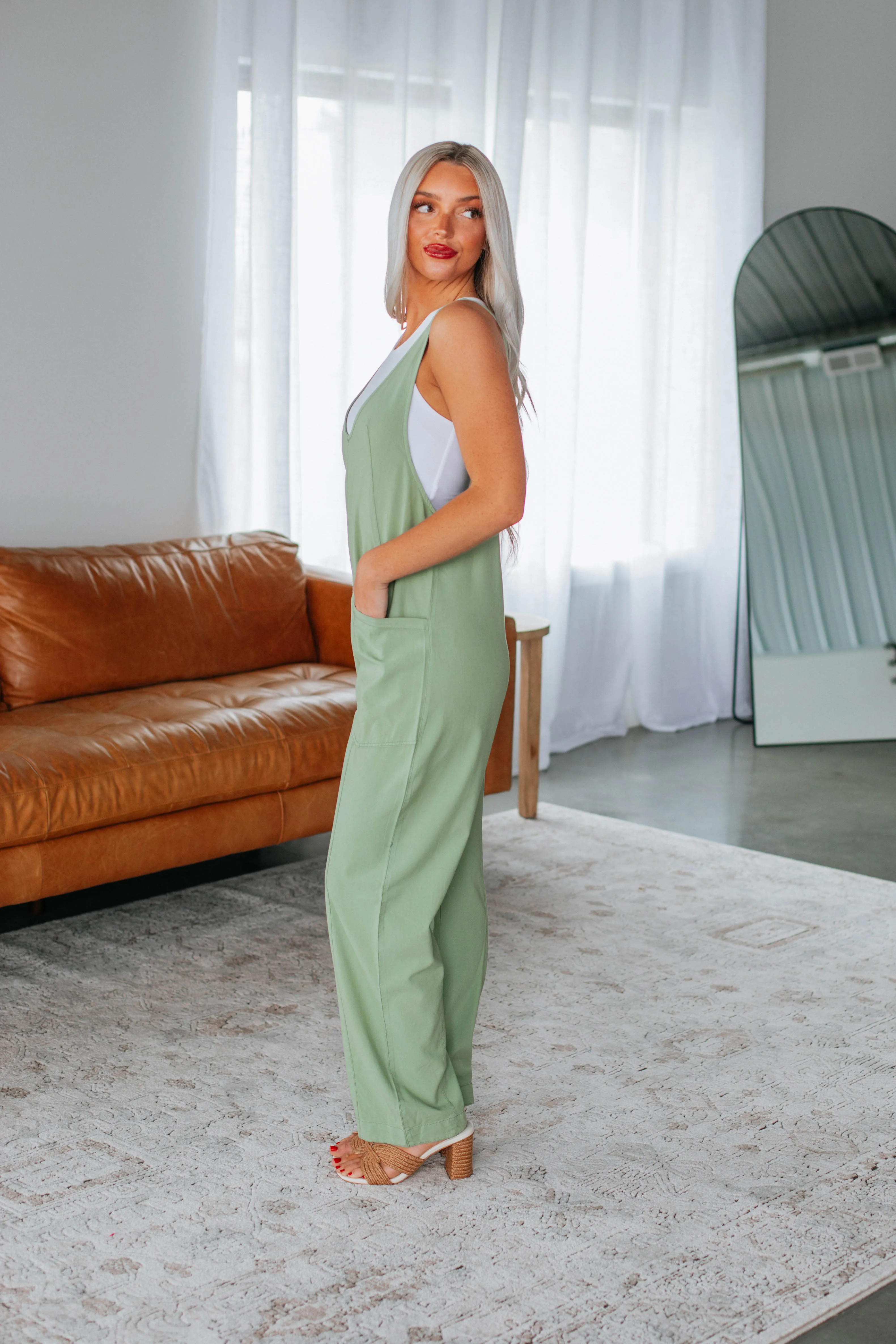 Allison Jumpsuit - Pear