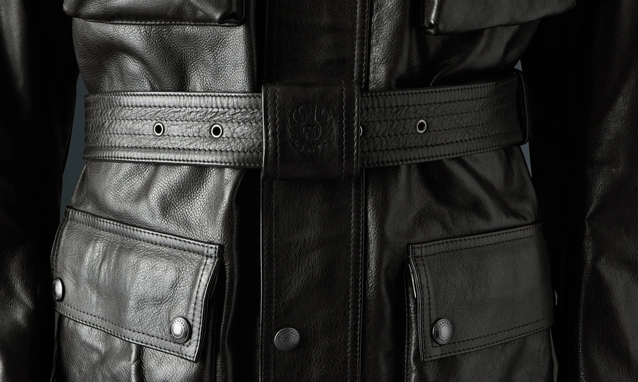 Belstaff Trialmaster Men's Leather Jacket - Antique Black