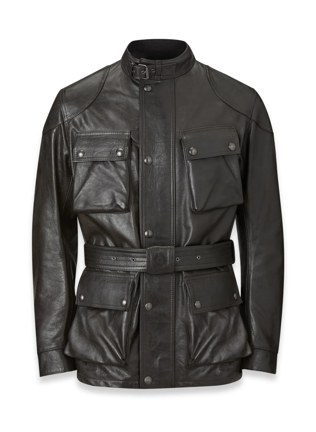 Belstaff Trialmaster Men's Leather Jacket - Antique Black
