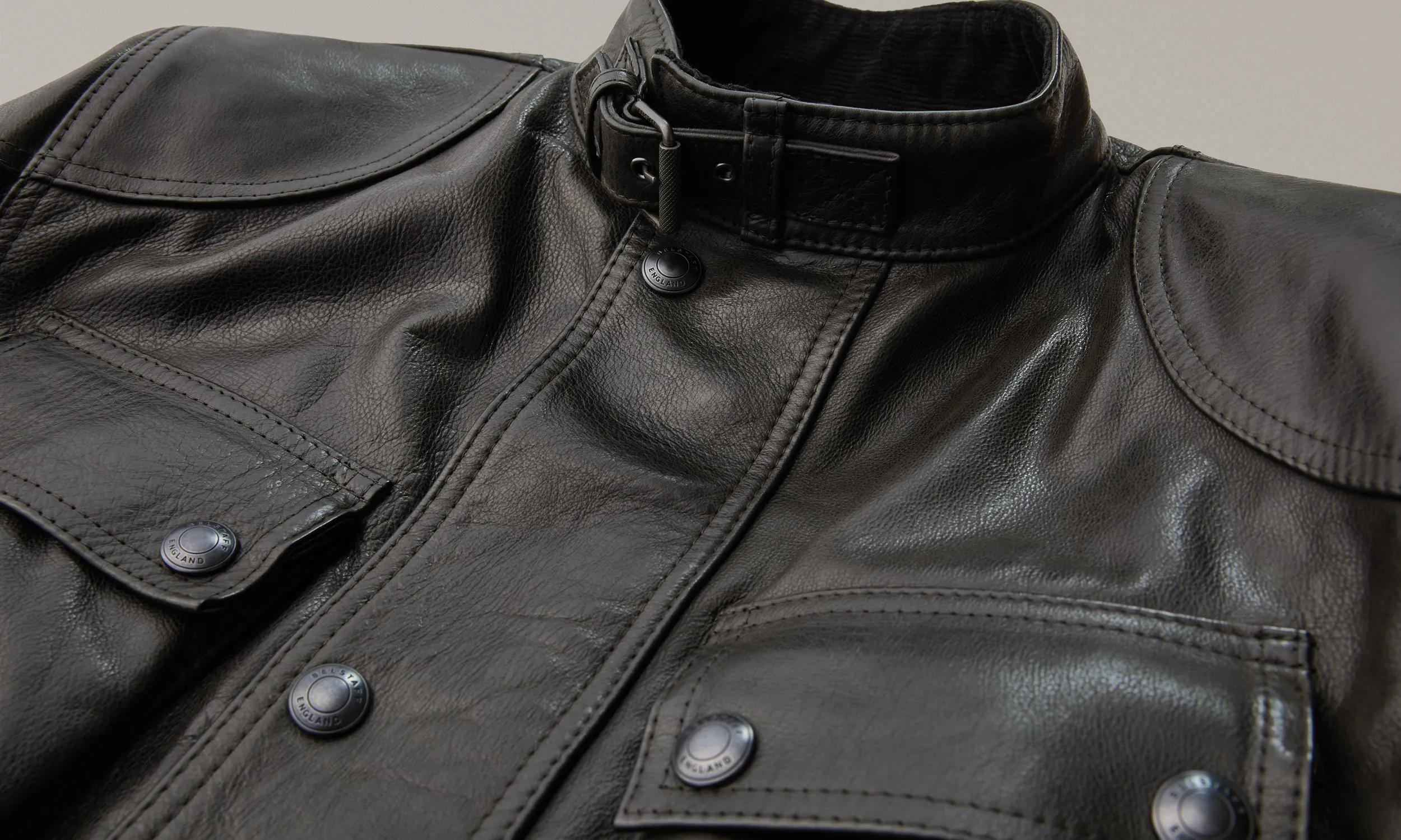 Belstaff Trialmaster Men's Leather Jacket - Antique Black