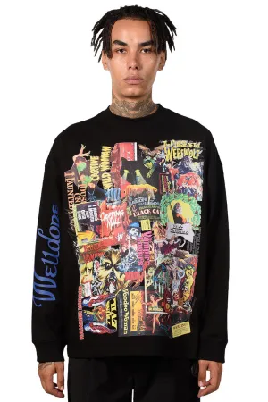 Black horror Collage T-shirt