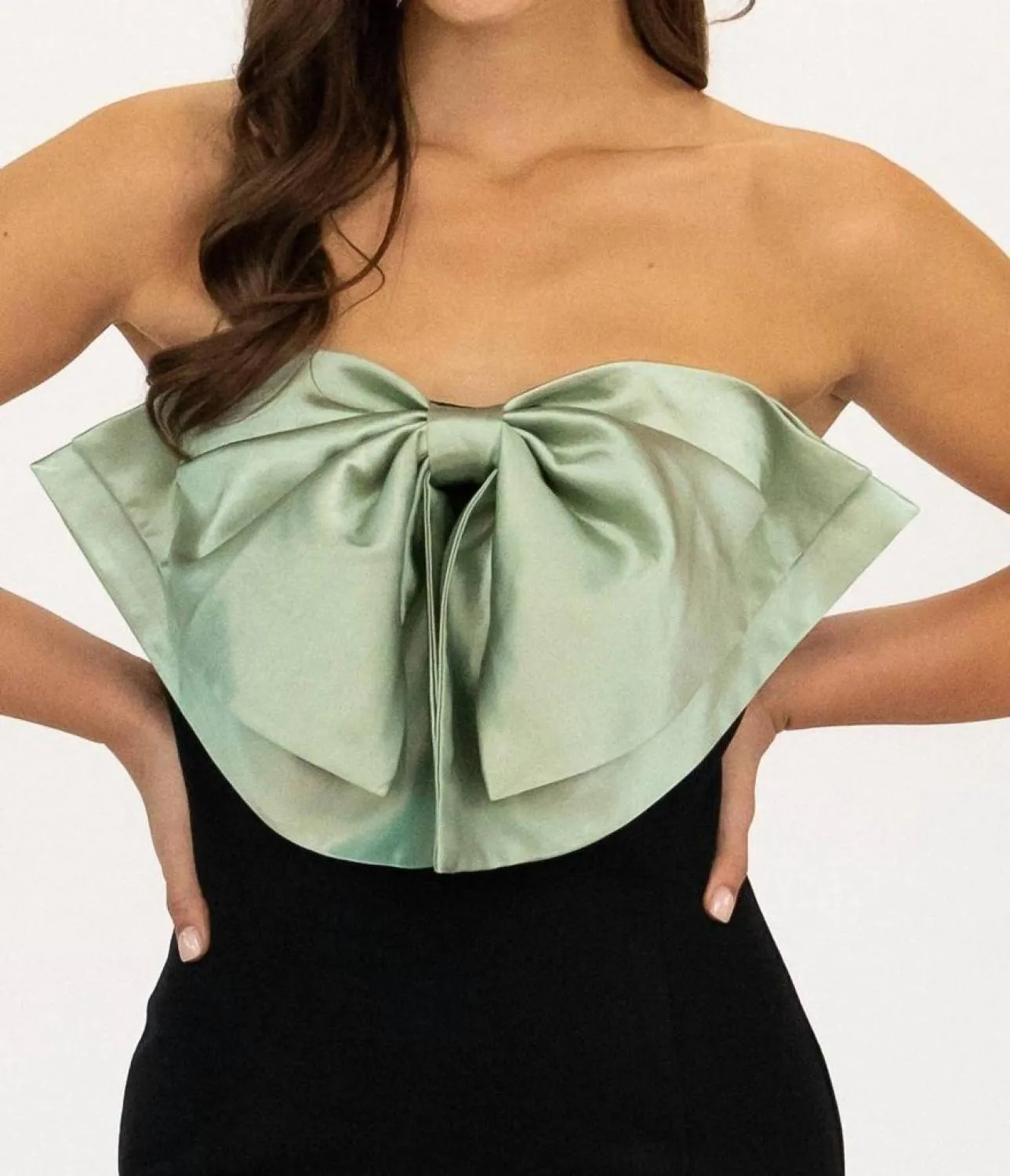 Bow - Tie Mini Dress In Black