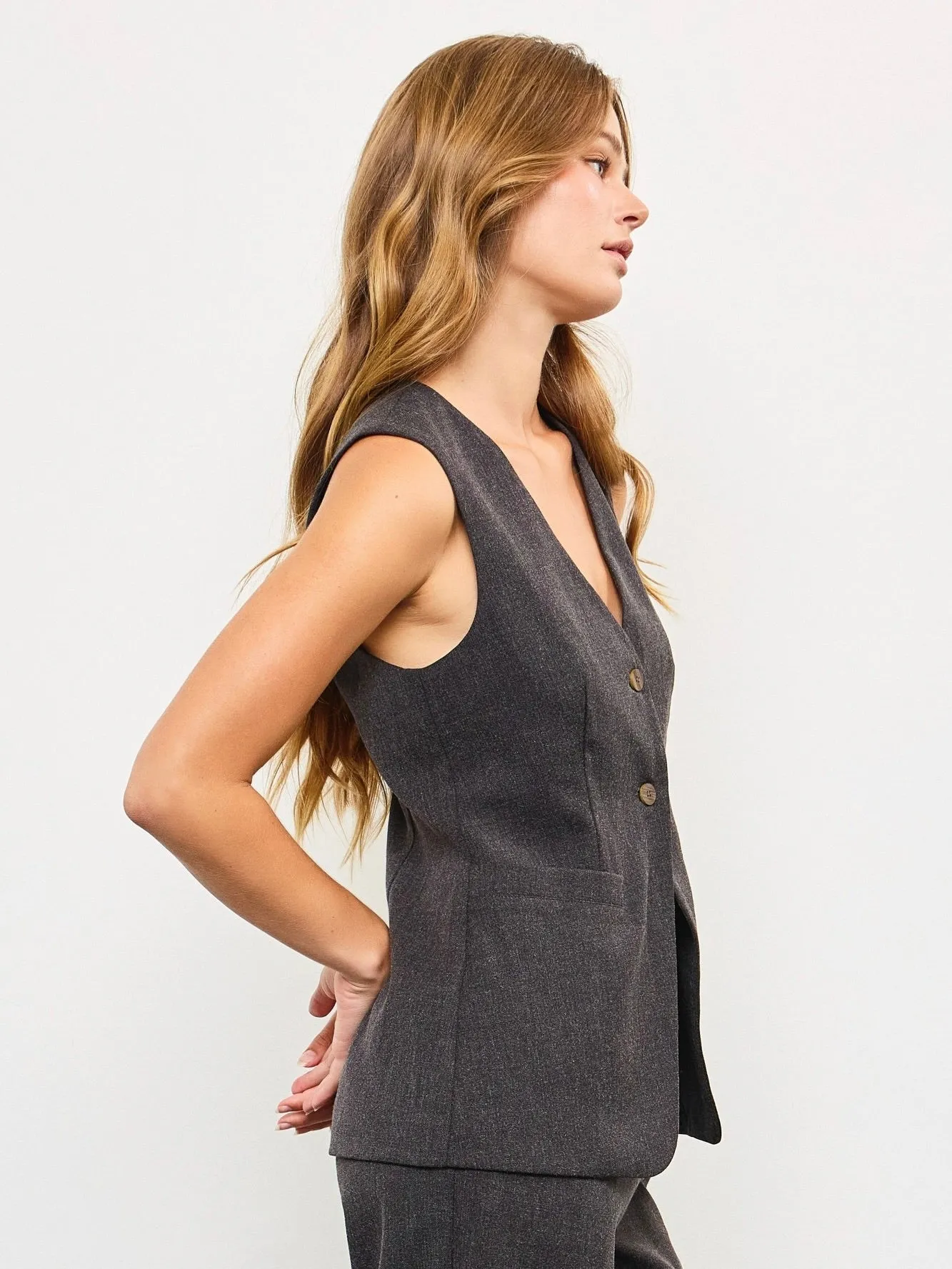 Button Front Vest