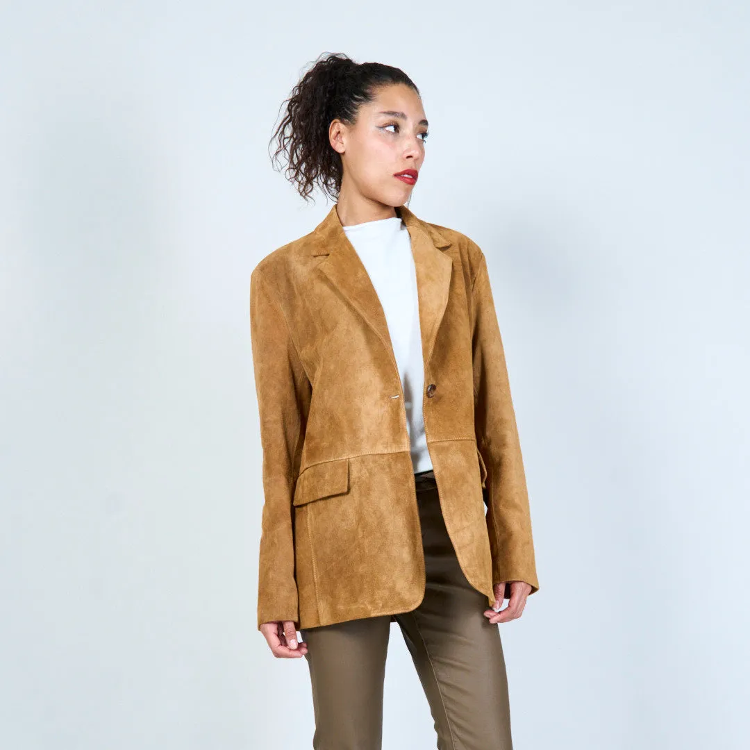 Classic suede blazer wholesale