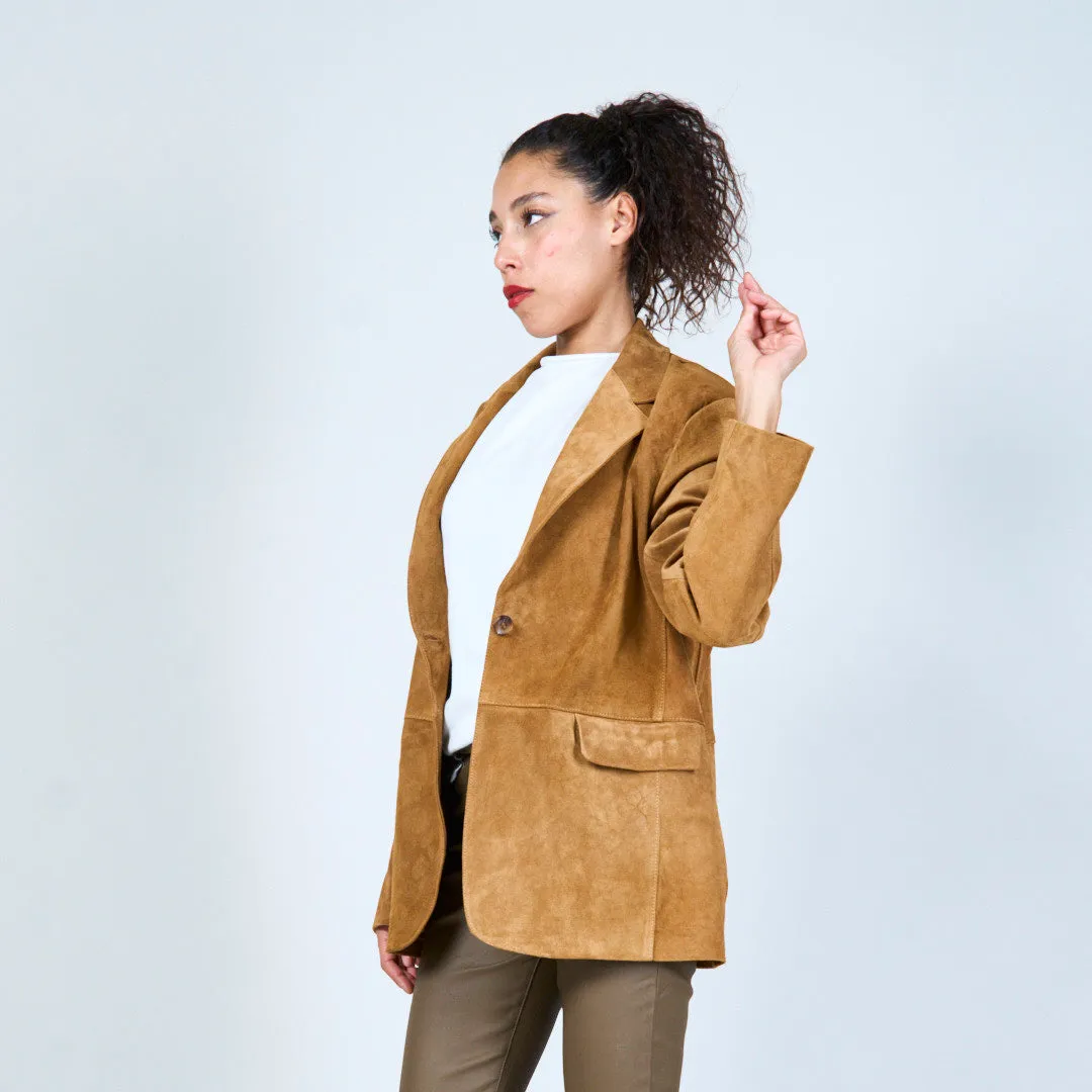 Classic suede blazer wholesale
