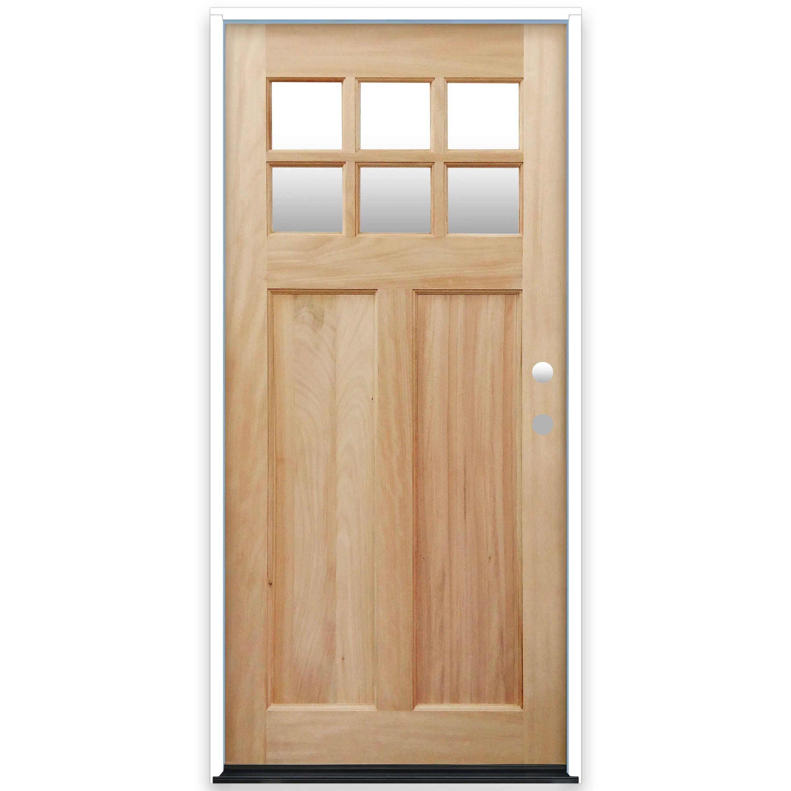 Creative Entryways 36-inch Craftsman Mahogany Front Door with Clear Glass