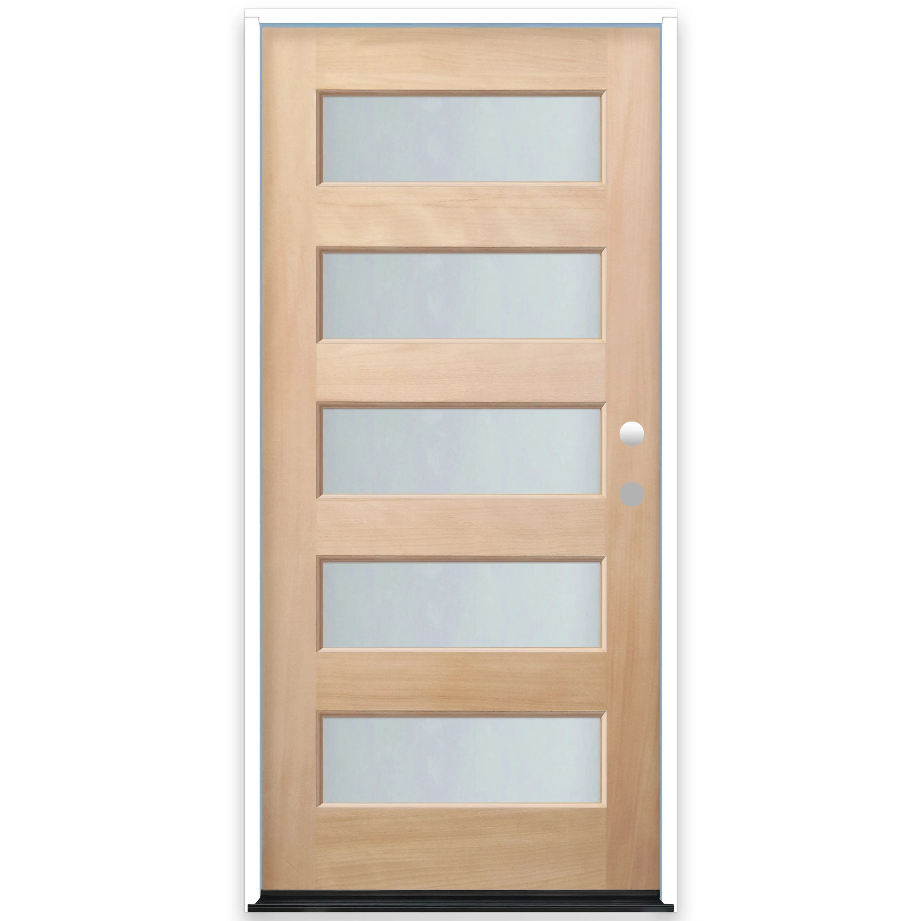 Creative Entryways 36" x 80" Full Lite Mahogany Front Door with Frosted Glass