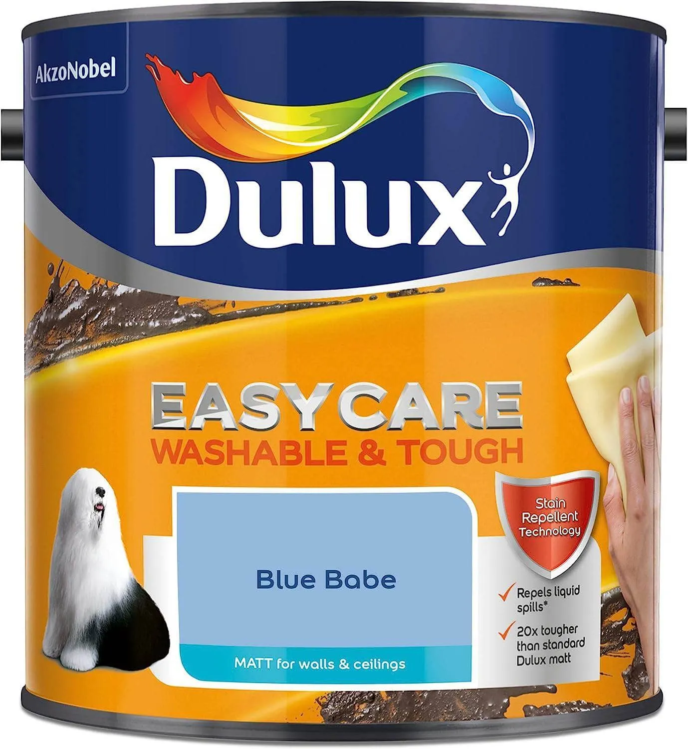Dulux Easycare 2.5L Matt Emulsion - Blue Babe