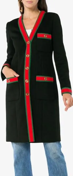 GG Webbing Coat, Black