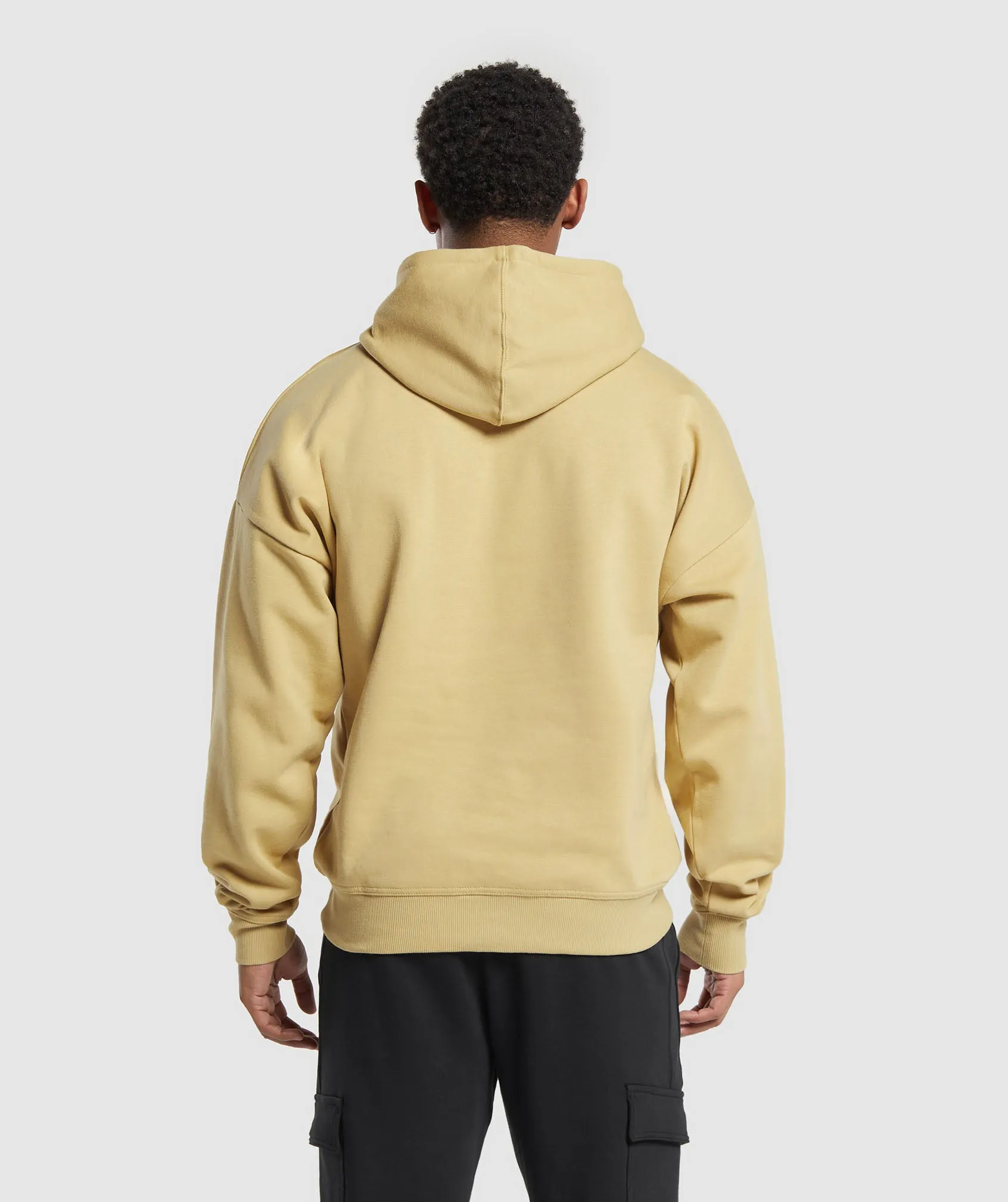 Gymshark Crest Oversized Hoodie - Khaki Yellow