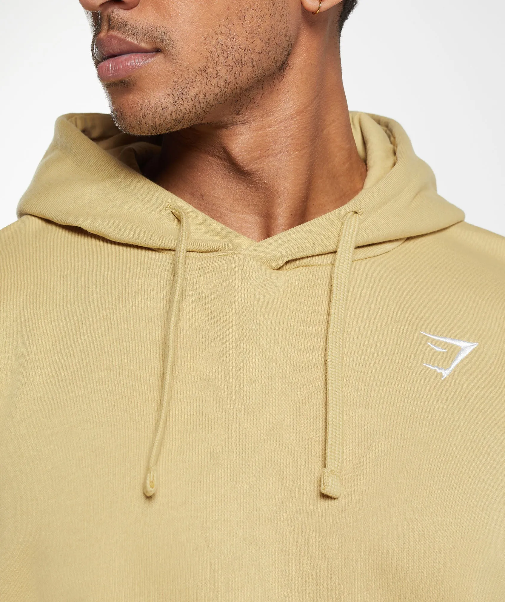 Gymshark Crest Oversized Hoodie - Khaki Yellow