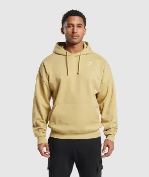 Gymshark Crest Oversized Hoodie - Khaki Yellow
