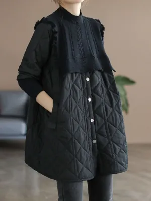 I'm look Pretty With Warm Cotton-Padded Jacket Coat