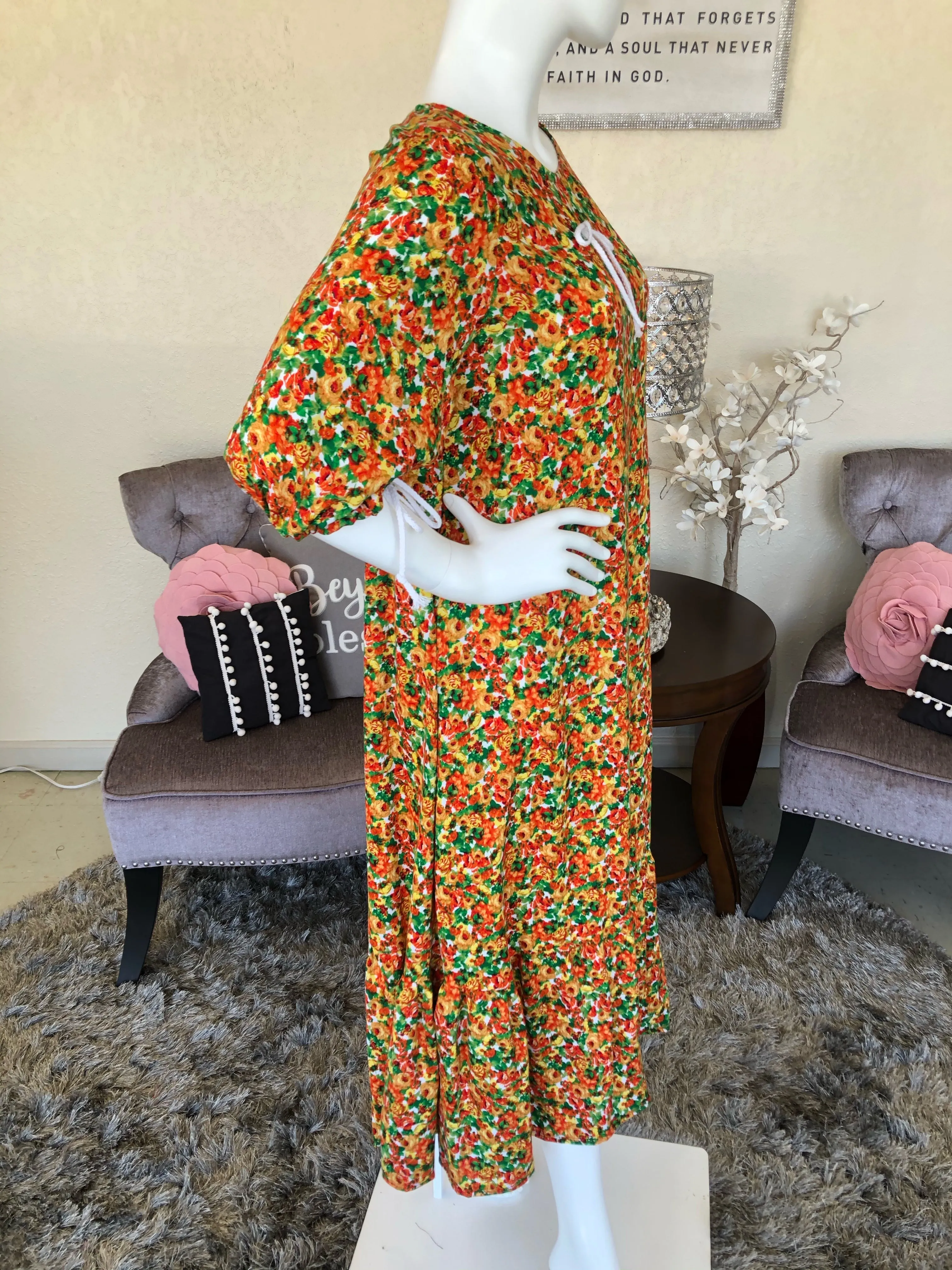 Jaidyn Orange Blossom Ruffle Dress