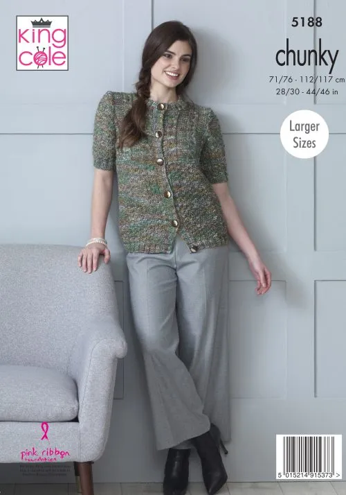 King Cole Shadow Chunky Pattern 5188 - Cardigans