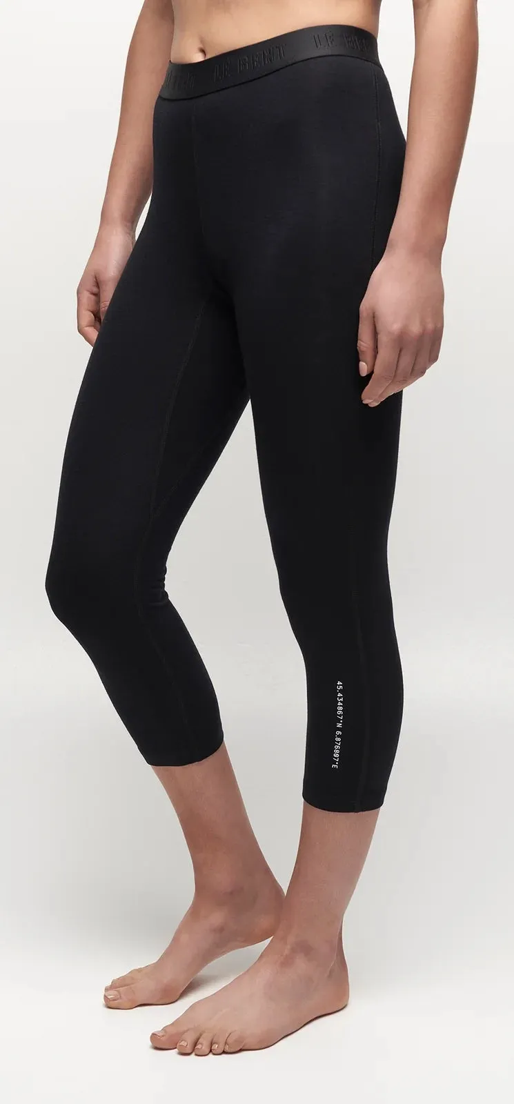 Le Bent Womens Core Lightweight 3/4 Bottom Base Layer Black