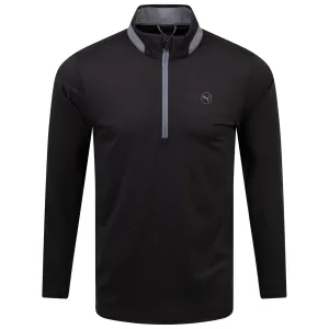 Lightweight Quarter Zip Mid Layer Black/Sky - SS24