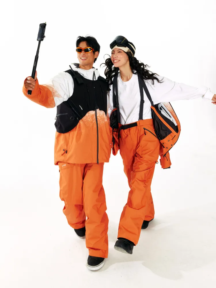 Unisex LITAN Alpine Orange Teflon Suspender Pants