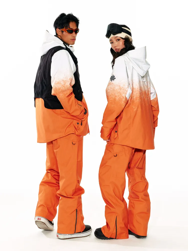 Unisex LITAN Alpine Orange Teflon Suspender Pants
