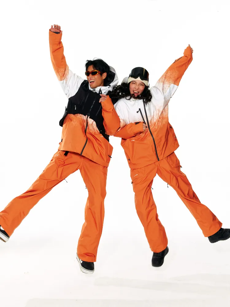 Unisex LITAN Alpine Orange Teflon Suspender Pants