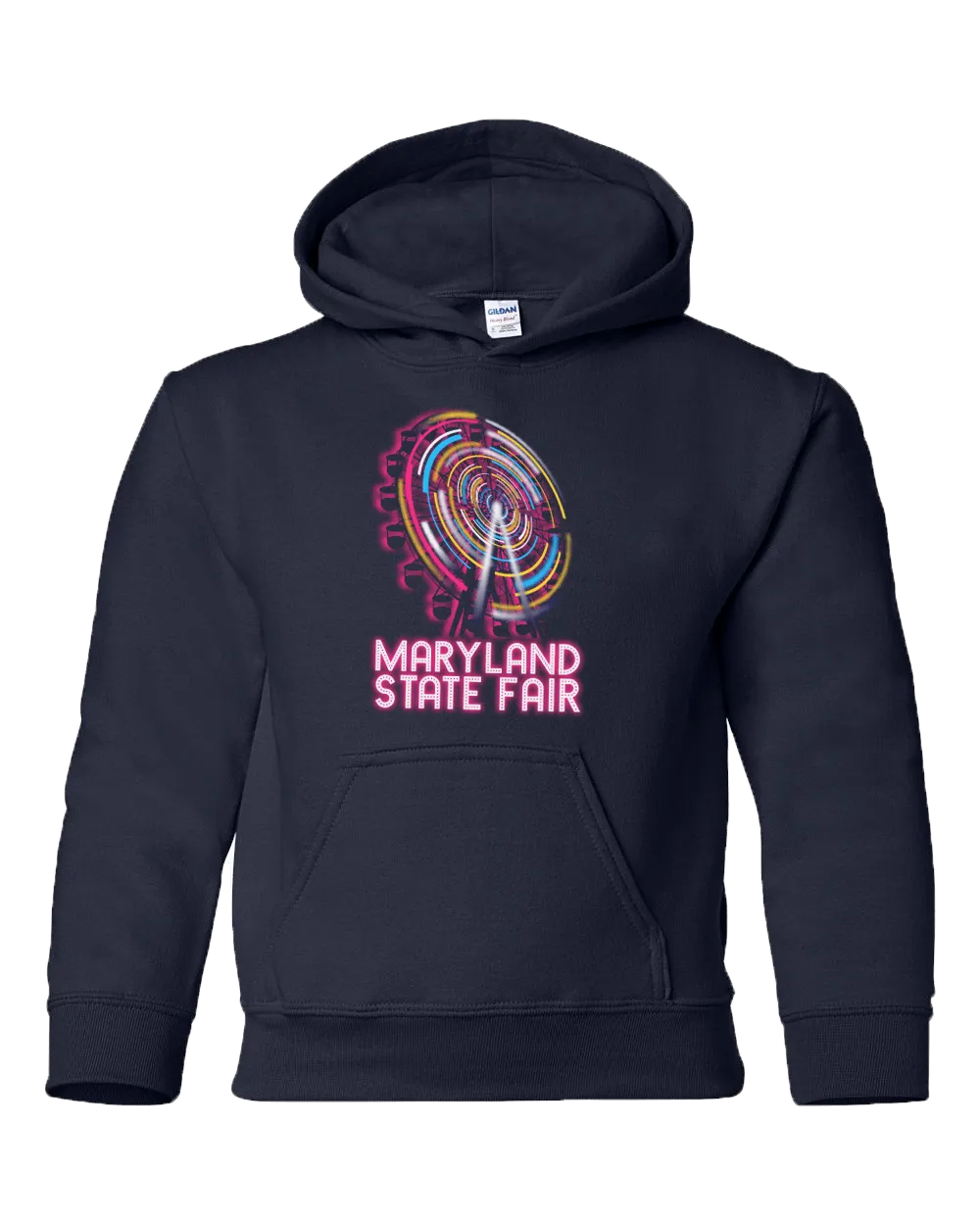 Maryland State Fair Ferris Wheel Hoodie (Black) / *Youth* Hoodie