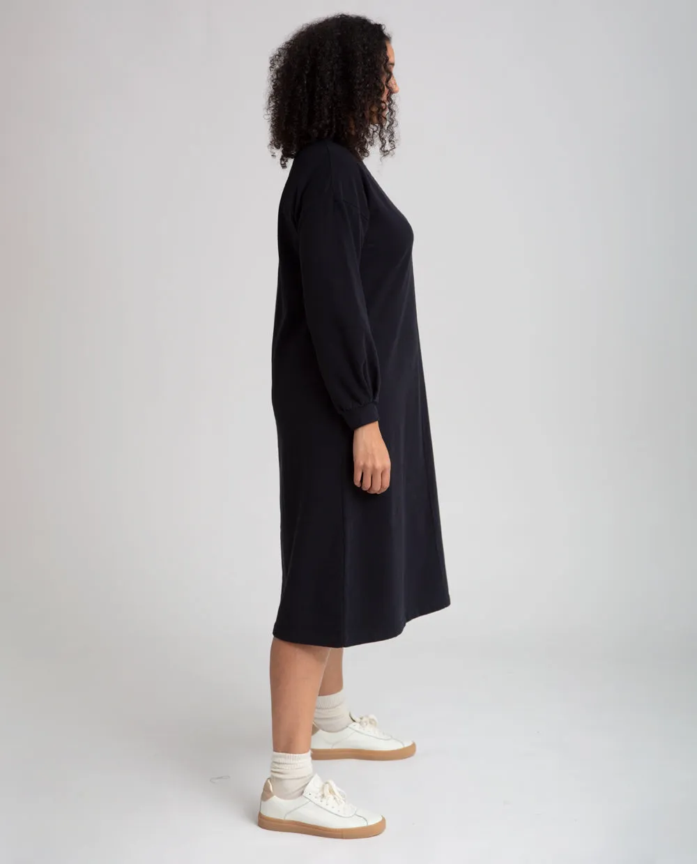 Mavis Organic Cotton Dress In Black