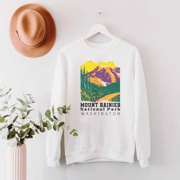 MOUNT RAINIER GRAPHIC SWEATSHIRT // 4 COLORS