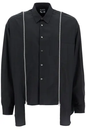 "shirt with functional zip 1N B004 BLACK