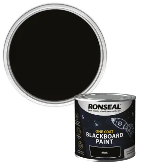 Ronseal One Coat Blackboard Paint - Black - 250ml