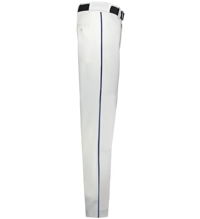 Russell White with Navy Change Up Piped Youth Baseball Pants