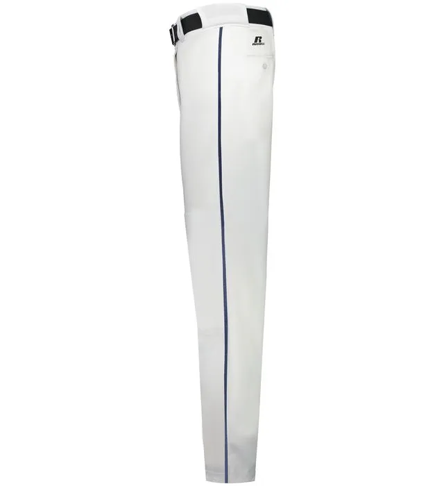 Russell White with Navy Change Up Piped Youth Baseball Pants