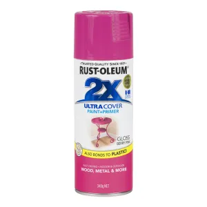 RUST-OLEUM 2X Gloss Paint & Primer Spray Paint 340g Berry Pink