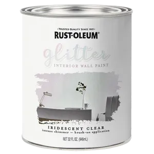 Rust-Oleum® Glitter Interior Wall Paint Iridescent Clear (28 Oz, Iridescent Clear)
