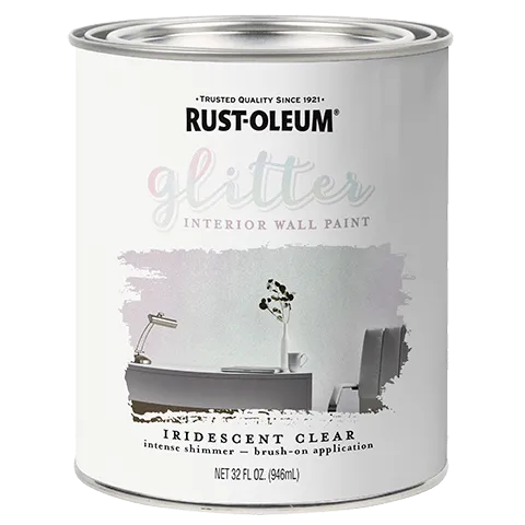 Rust-Oleum® Glitter Interior Wall Paint Iridescent Clear (28 Oz, Iridescent Clear)