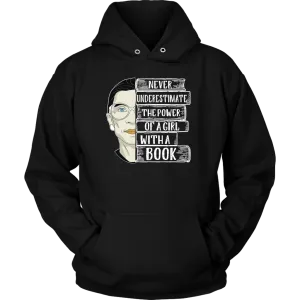Ruth Bader "A Girl With A Book" Hoodie