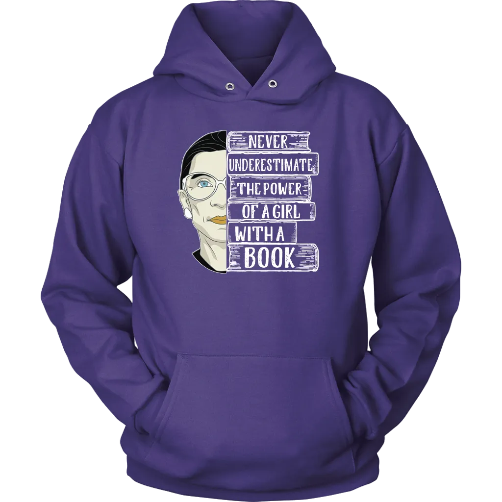 Ruth Bader "A Girl With A Book" Hoodie