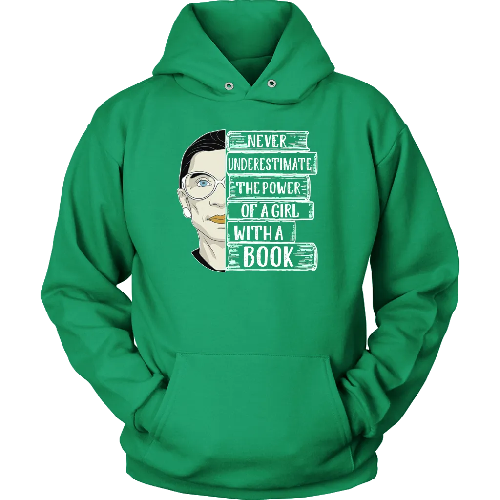 Ruth Bader "A Girl With A Book" Hoodie