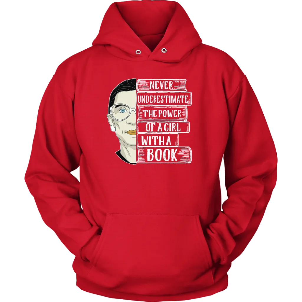 Ruth Bader "A Girl With A Book" Hoodie