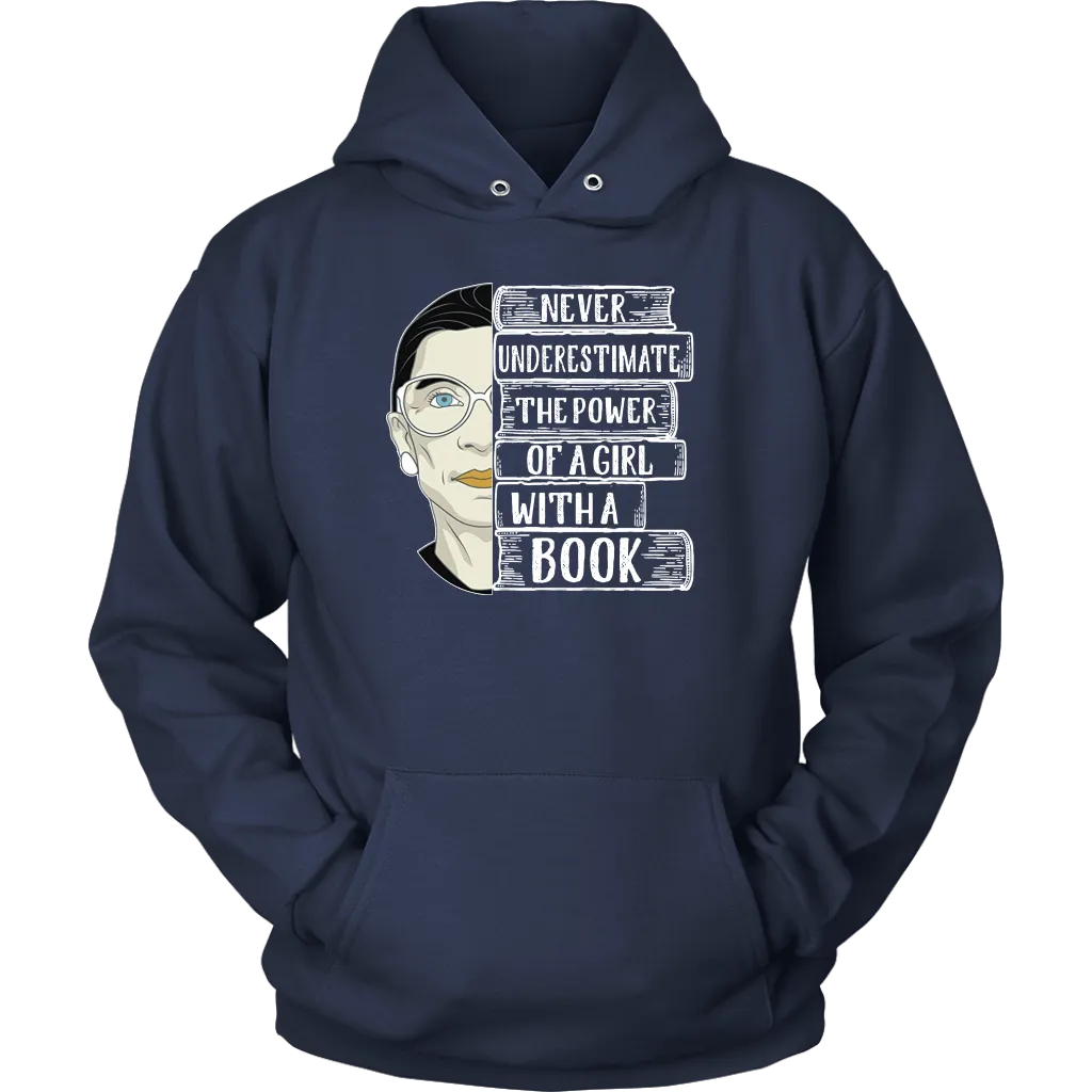 Ruth Bader "A Girl With A Book" Hoodie