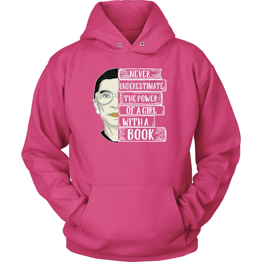 Ruth Bader "A Girl With A Book" Hoodie