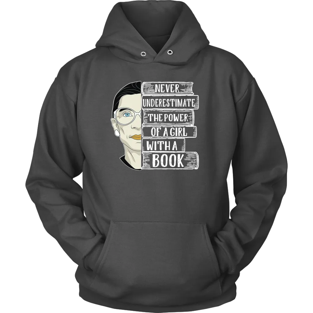 Ruth Bader "A Girl With A Book" Hoodie