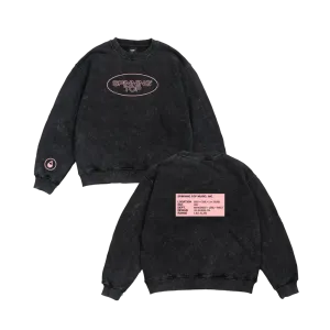 Spinning Top / Oval Acid Black Crewneck