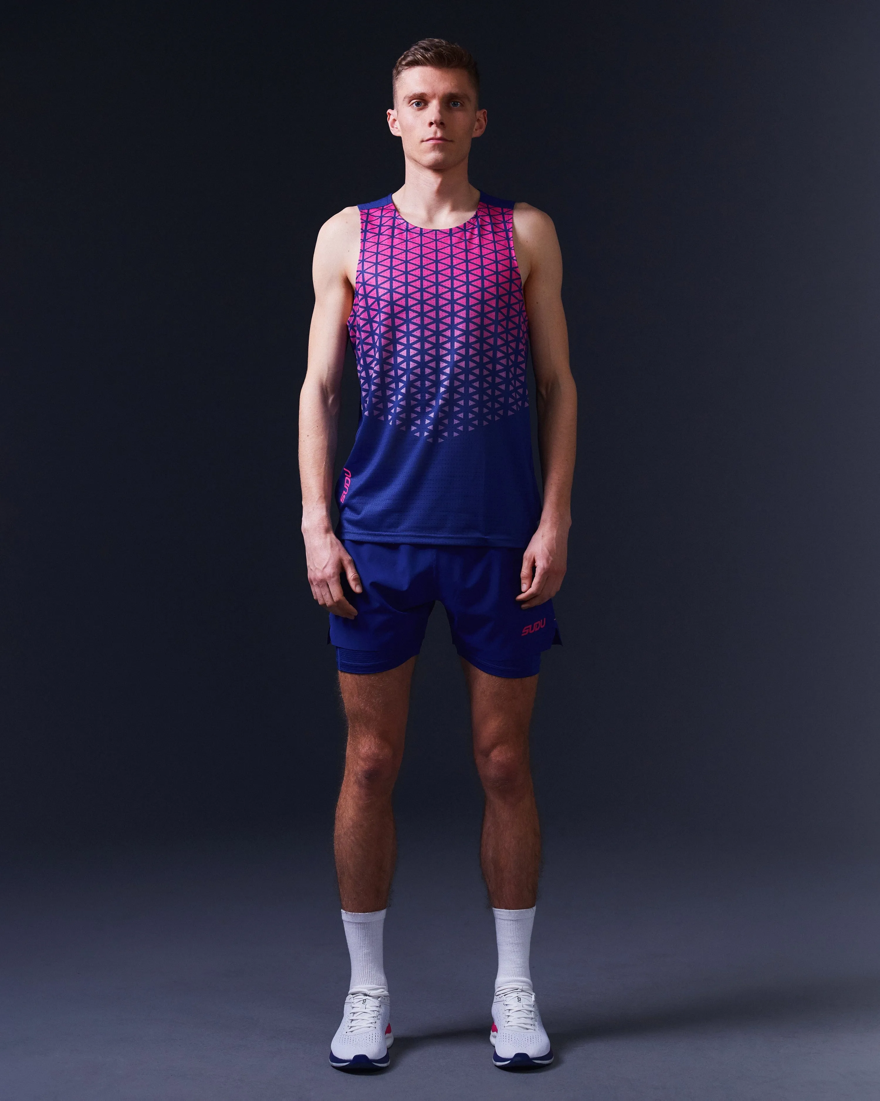 SRV 01 Run Vest - Dark Blue/Pink