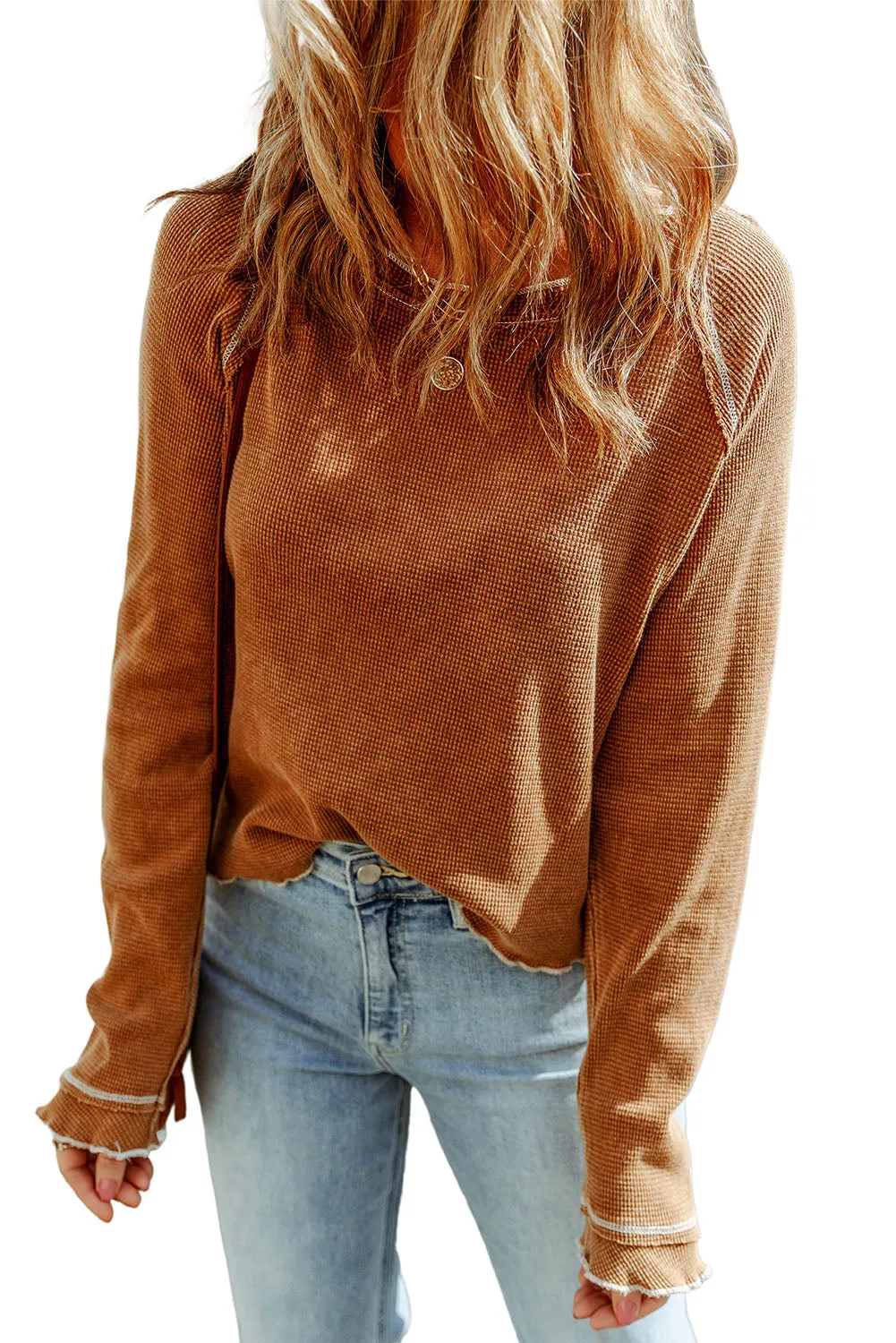 Textured Long Sleeve Top