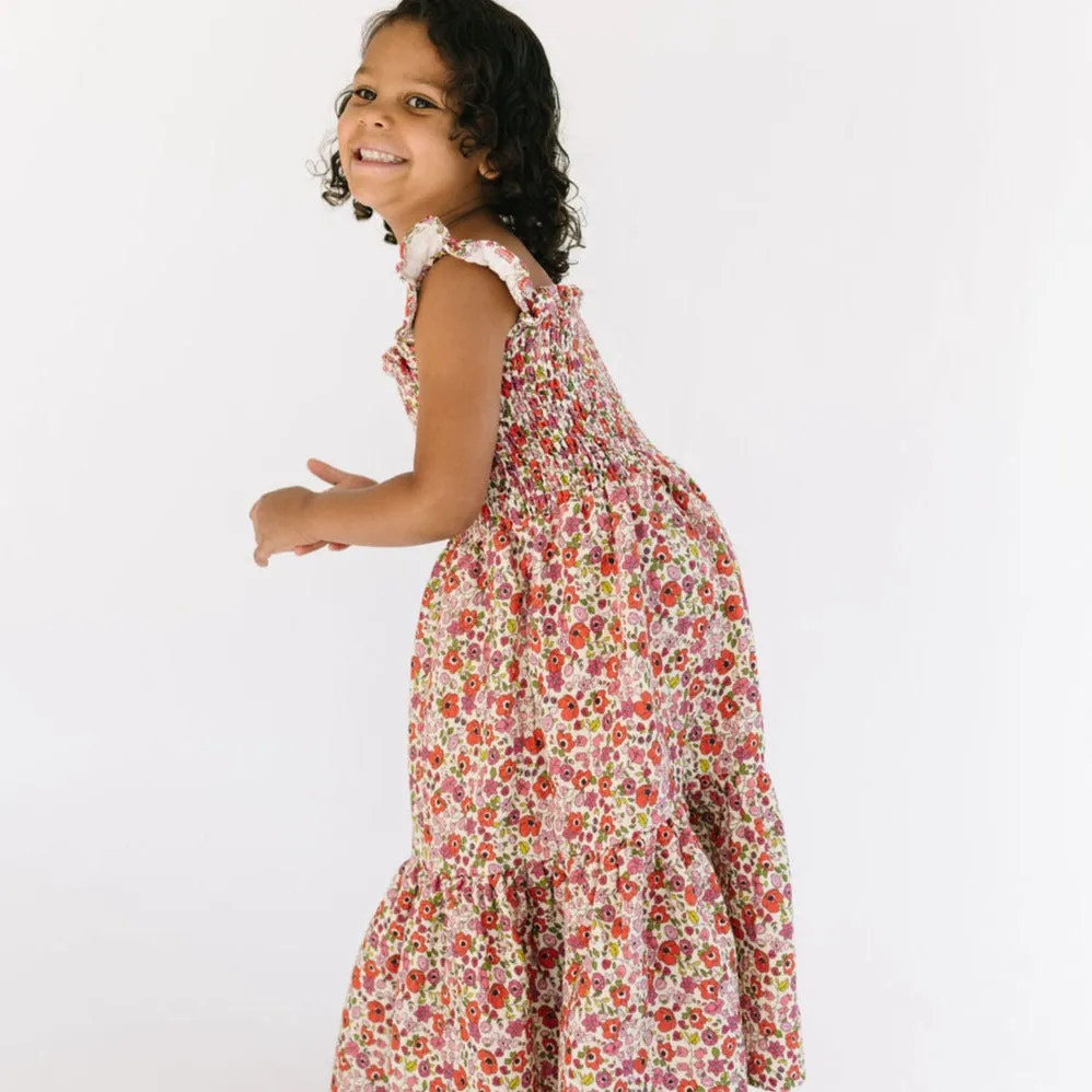 The Smocked Dress in Poppy Floral