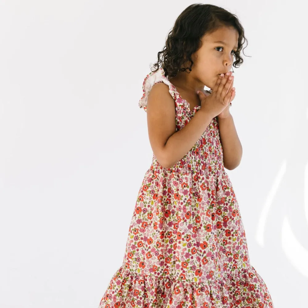 The Smocked Dress in Poppy Floral