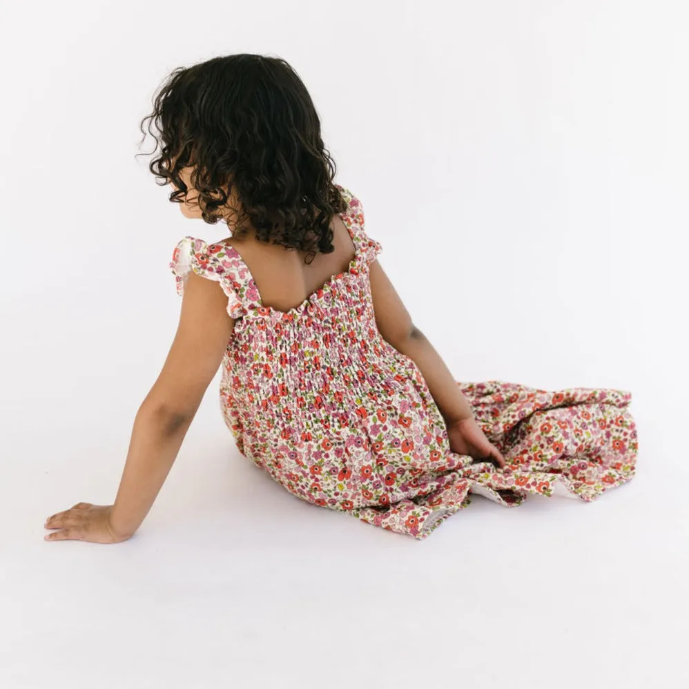 The Smocked Dress in Poppy Floral