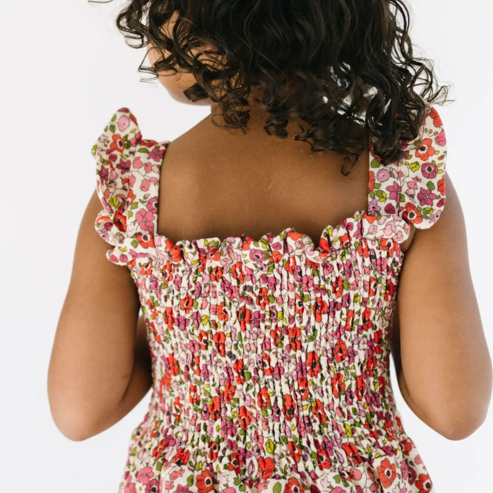 The Smocked Dress in Poppy Floral