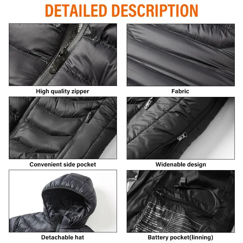 Trend4us Ultra-Warm Heated Jacket with 23-Zone Heating