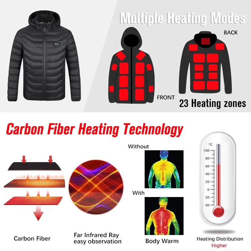 Trend4us Ultra-Warm Heated Jacket with 23-Zone Heating